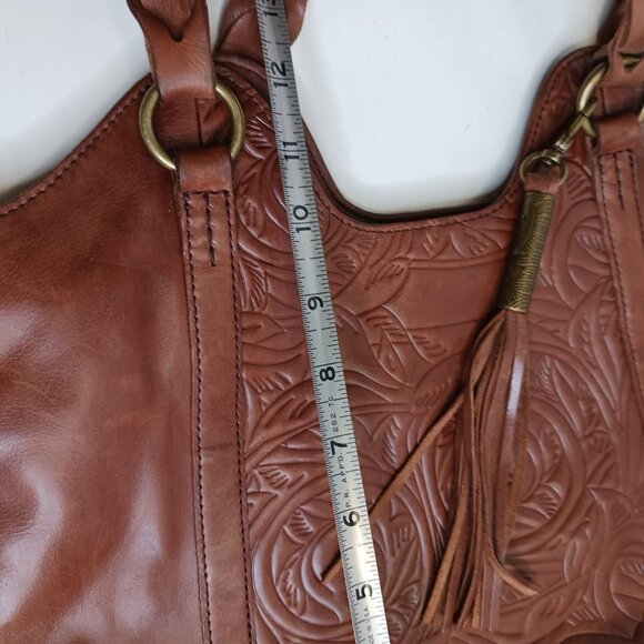 The Sak Women's Sierra Leather Tote Brown Shoulder Bag - Picture 9 of 15